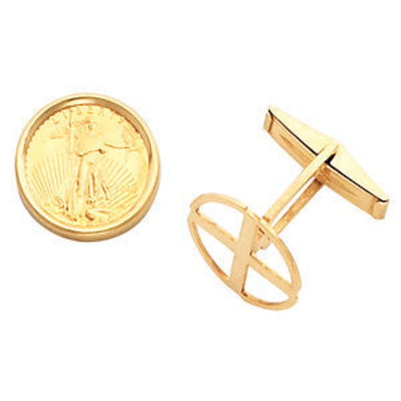 14k Yellow Coin Cuff