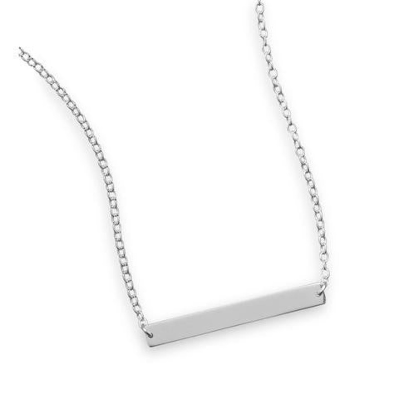 Engravable Bar Nameplate Necklace