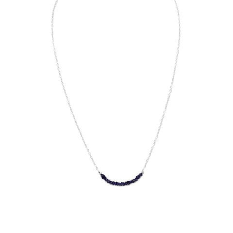 Faceted Iolite Bead Necklace September Birthstone