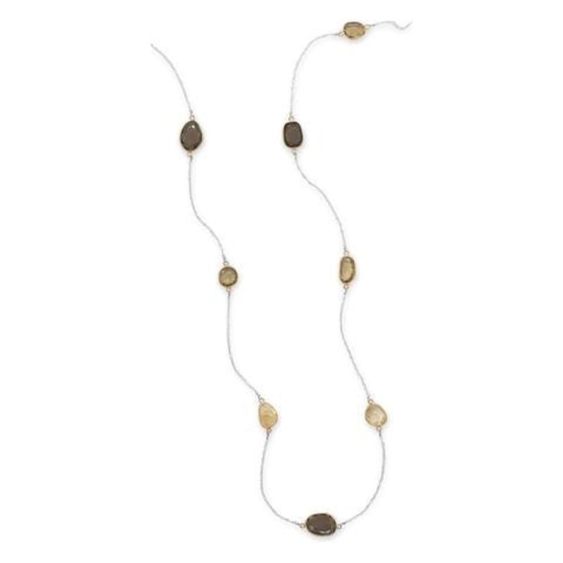 Freeform Smoky Quartz Necklace