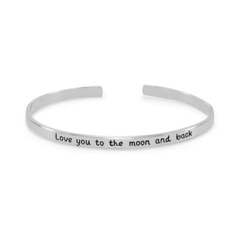 Love You To The Moon and Back Cuff Bracelet