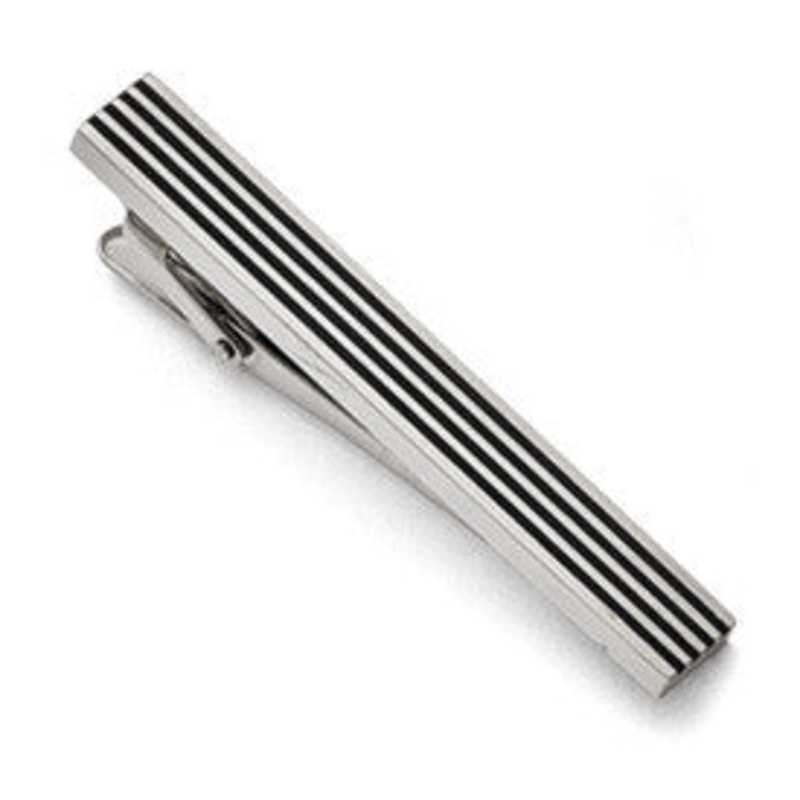 Stainless Steel Black Rubber Tie Bar