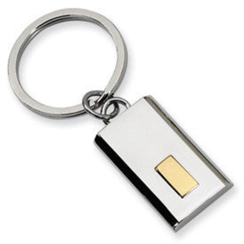 Stainless Steel Yellow IP Plated Key Chain