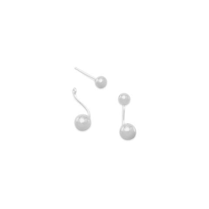 Two Bead Front Back Earrings