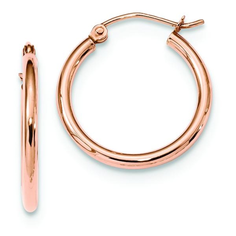 10K  Rose Gold Hoop Earrings