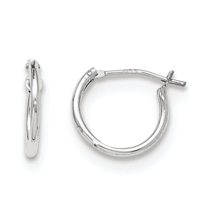 14K White Gold Madi K Hoop Earrings