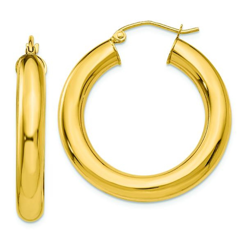 14K Yellow 5mm lightweight Hoop Earrings