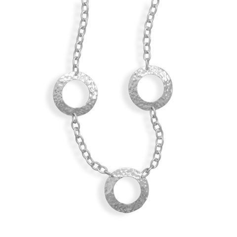 Necklace With Hammered Discs