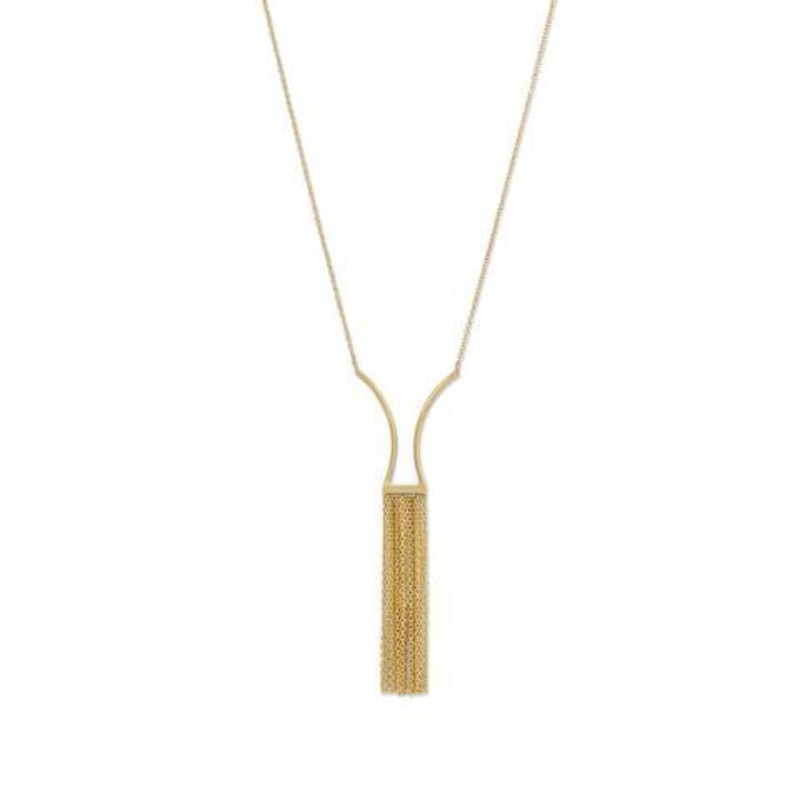 14 Karat Gold Plated Drop Necklace