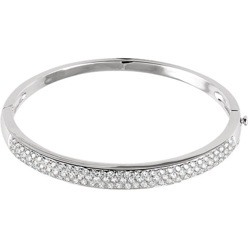 14K White Gold Diamond Pave’ Bracelet