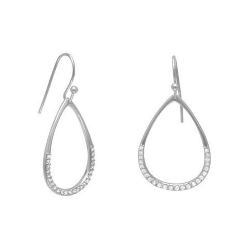 Cubic Zirconia Pear Drop Earrings