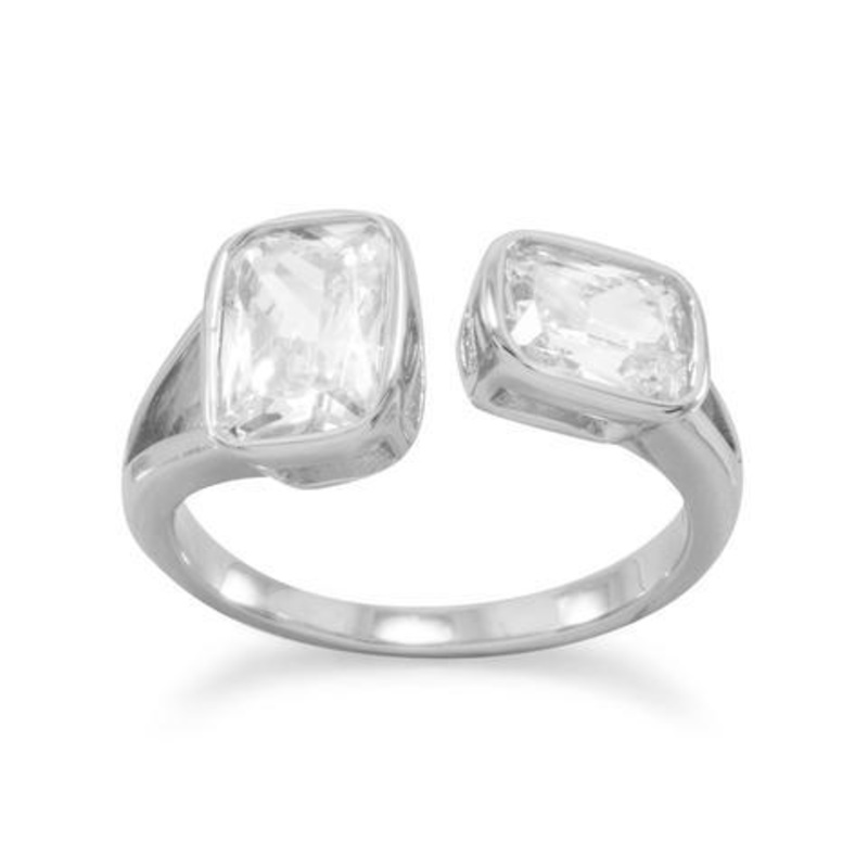 Cubic Zirconia Split Design Ring