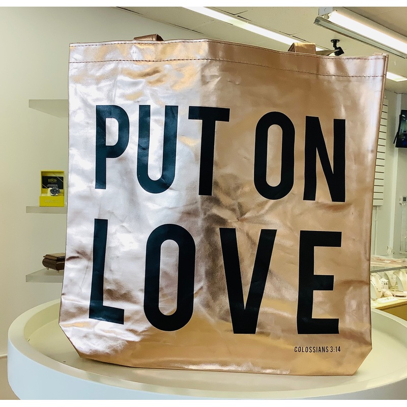 Metallic Tote Tote Put On Love