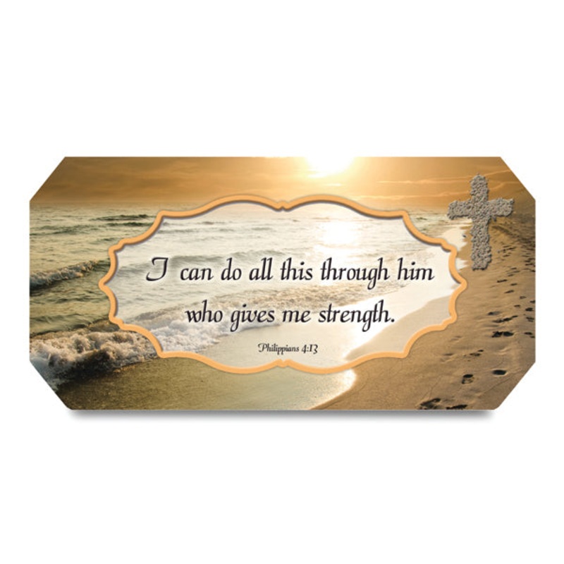 Phillippians 4:13 Footprints Music Box