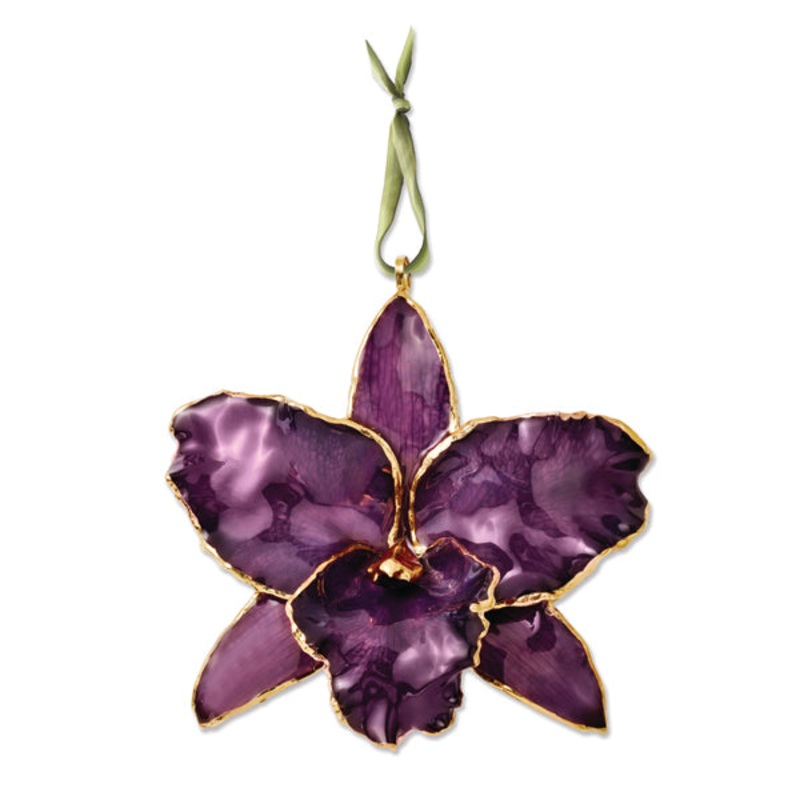Purple Cattleya Orchid Ornament