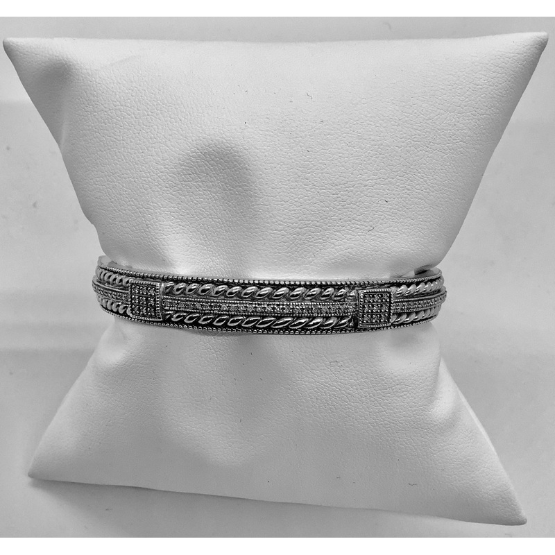 SS Diamond Multi-Row Bangle Bracelet (1-1/2 ct. t.w.)