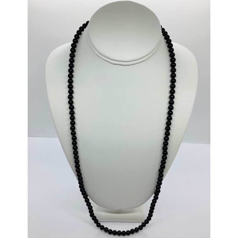 6mm Black Onyx Bead Necklace