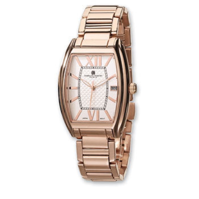 Charles Hubert Rose IP-plated Stnlss Steel Watch