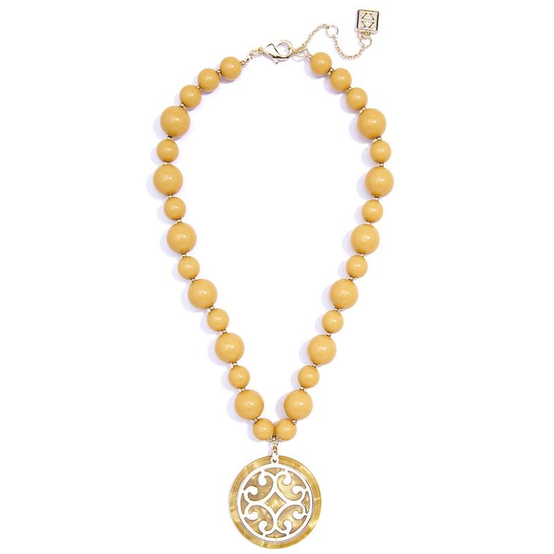 Circle Scroll Chunky Beaded Necklace Jewelry