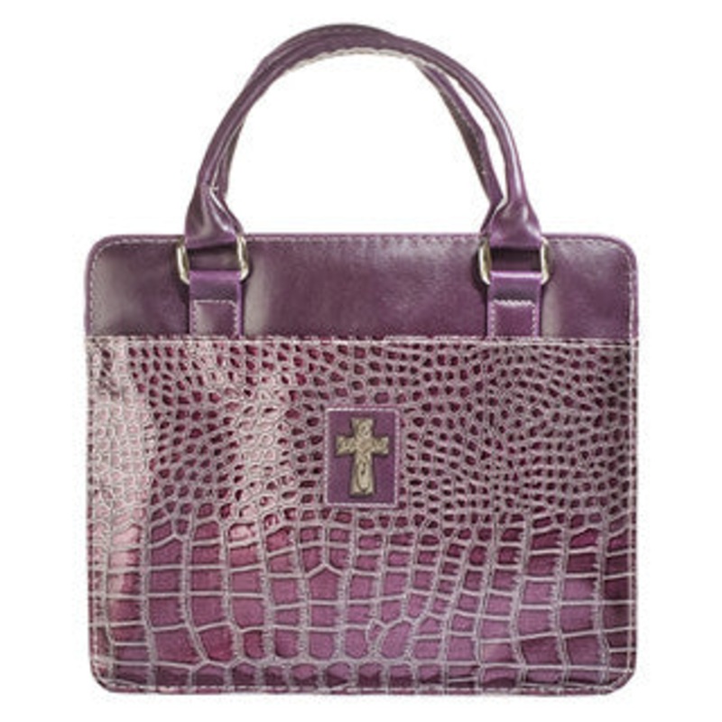 Croc-Embossed Purse Bible Cover