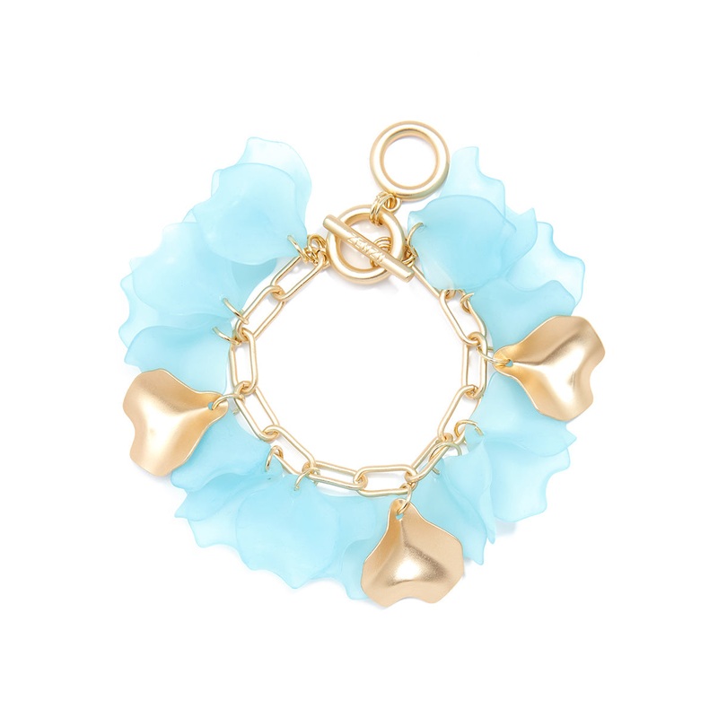 Fashion Sheer Petals Chain Bracelet