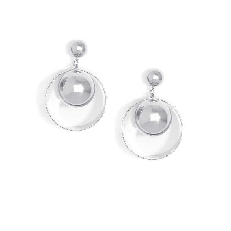 Fashion Shiny Circle Drop Earrings