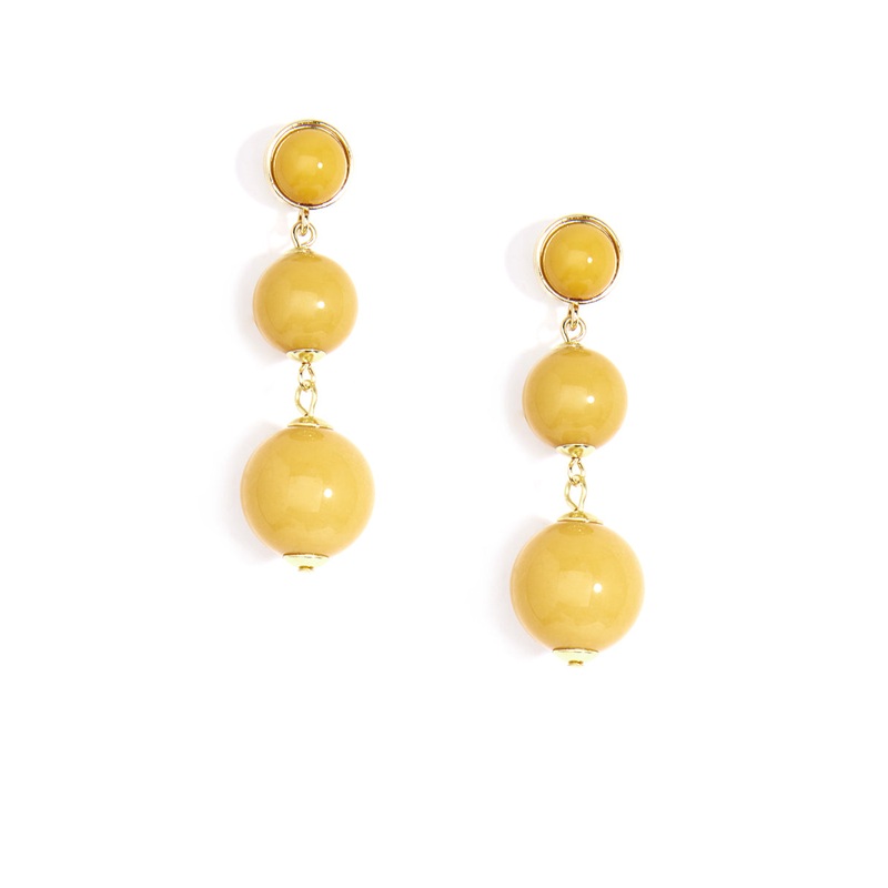 Fashion Three Circle Resin Drop Earrings