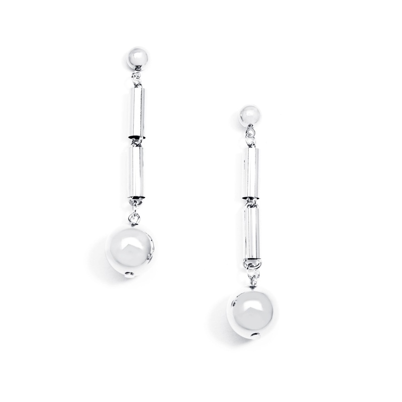 Fashion Tubular Link Drop Earrings