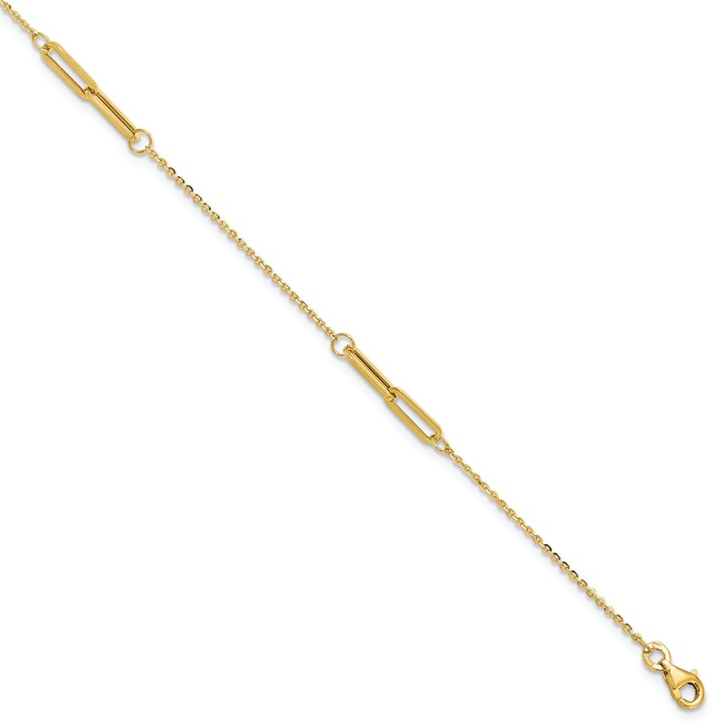 Leslie’s 14K Polished with .5in ext. Anklet