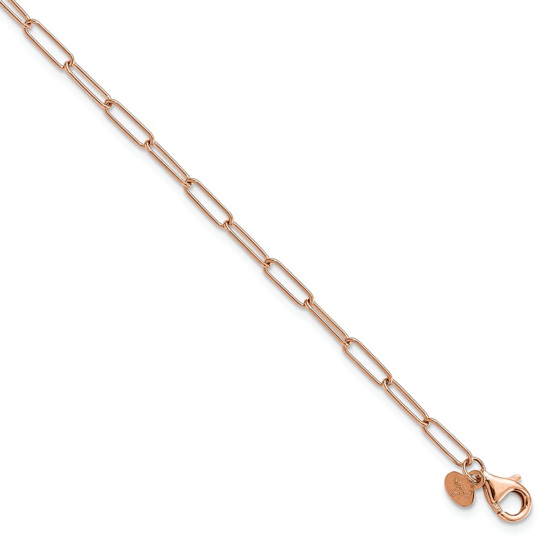 Leslie’s 14K Rose Gold Fancy Link Anklet