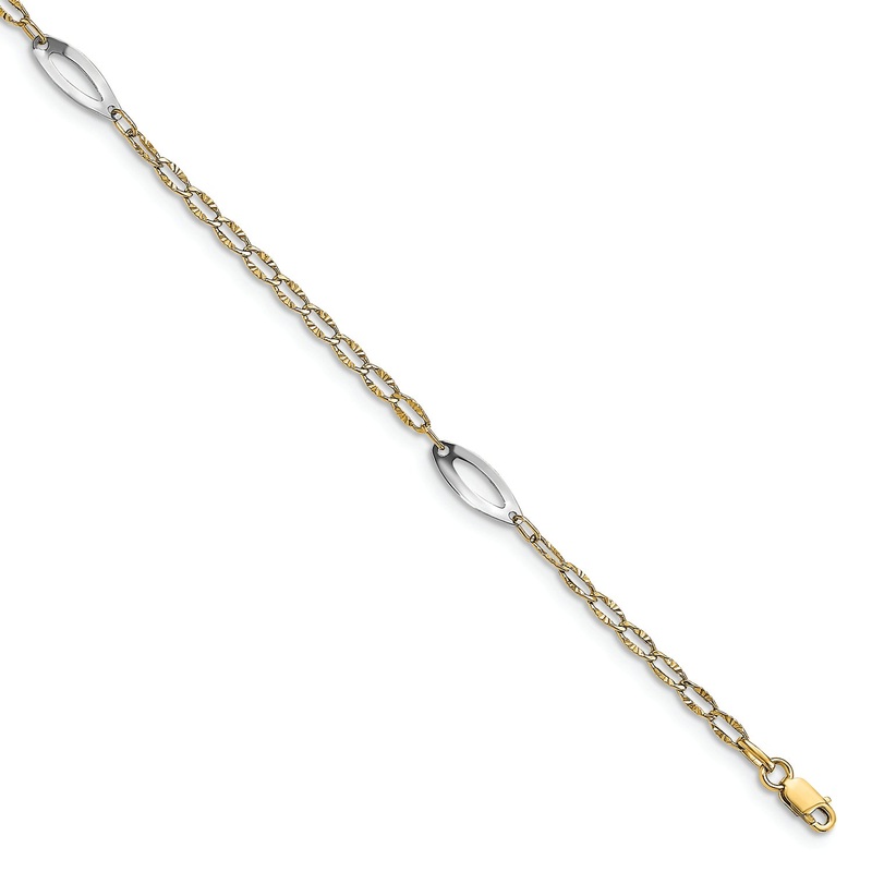 Leslie’s 14K Two-tone D/C with 1in ext. Anklet