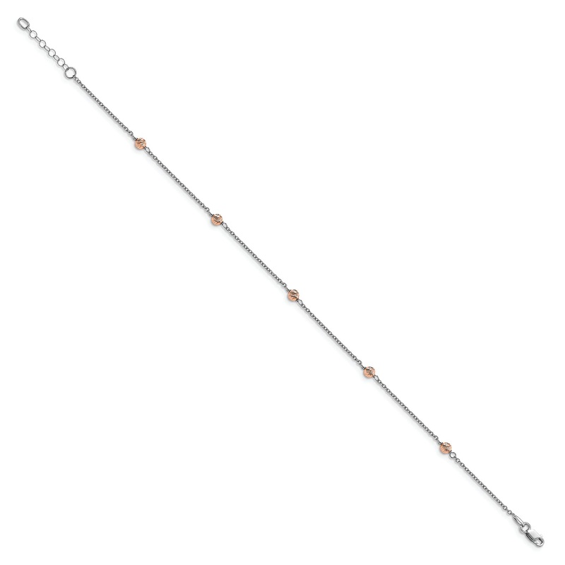 Leslie’s 14K White and Rose Gold Anklet