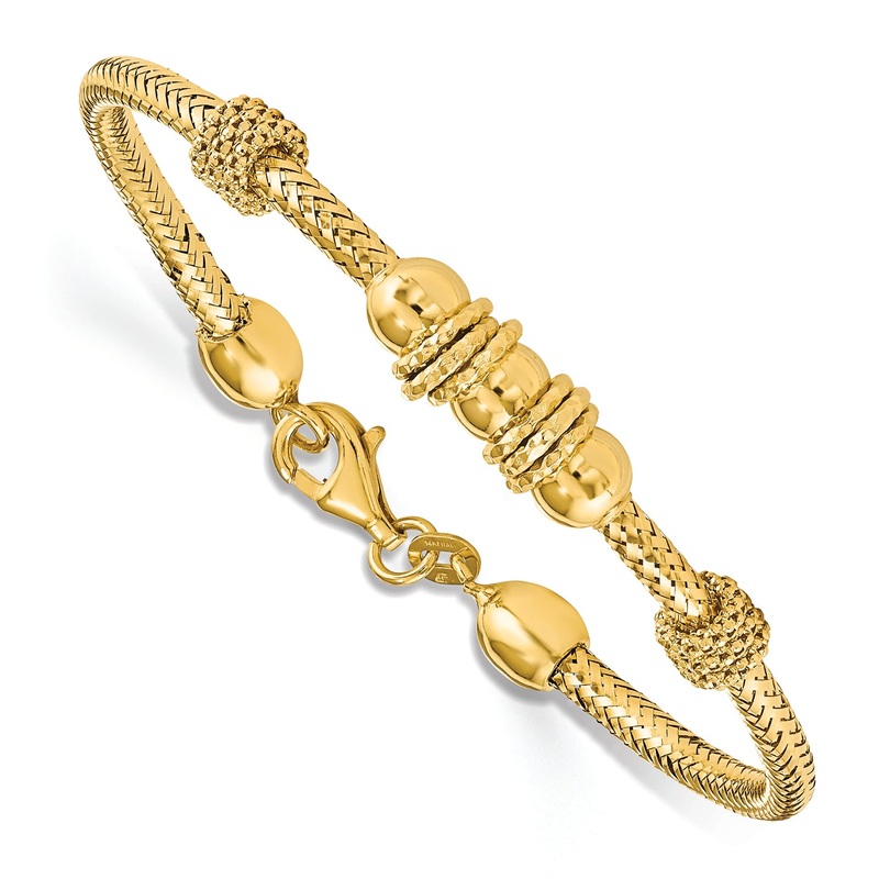 Leslie’s 14K Yellow Gold Textured Bracelet
