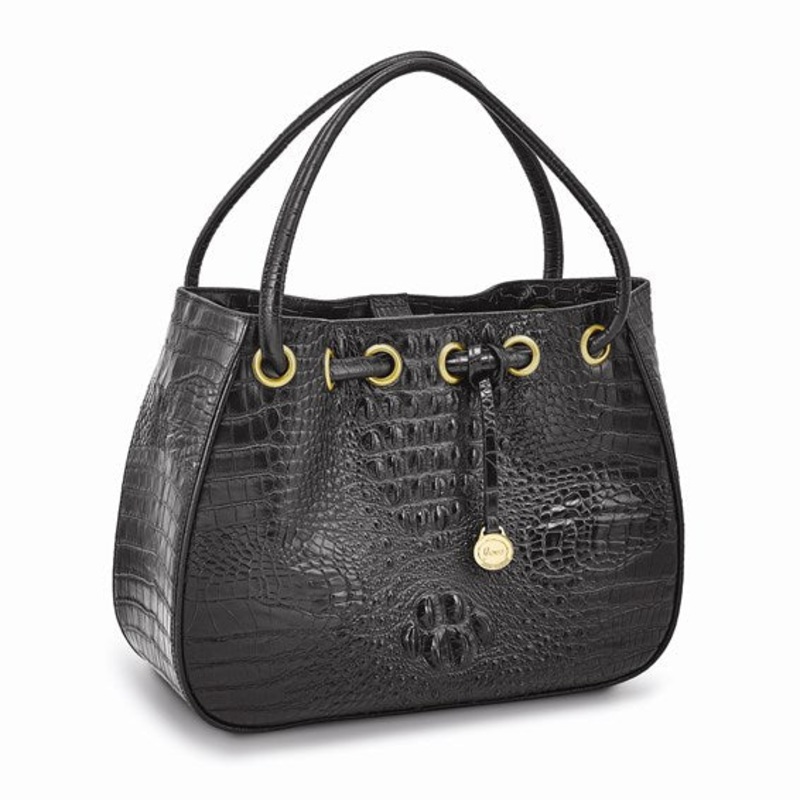 Top Grain Leather Crocodile Texture Handbag