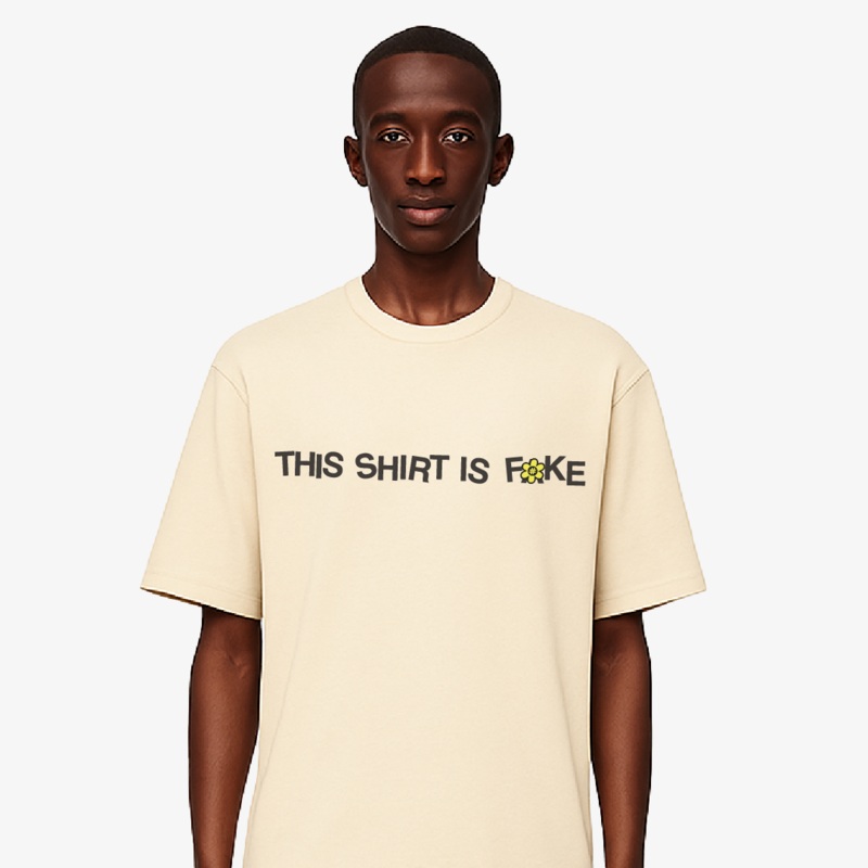 FAKE Tee | Sand|XS|S|M|L|XL
