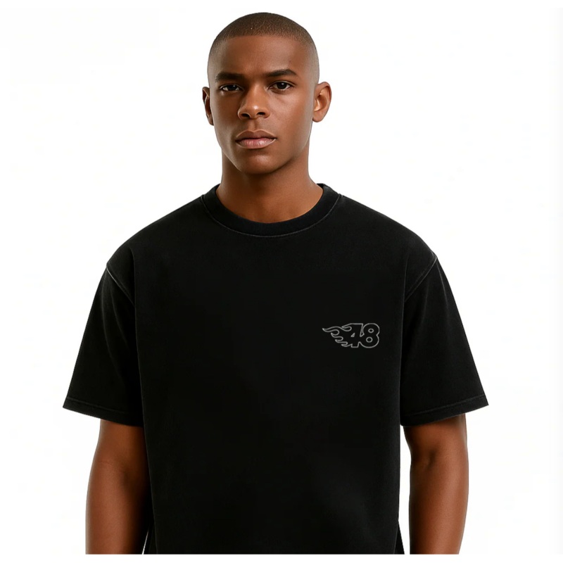FIRE48 BW Washed Tee | Black|M|L|XL