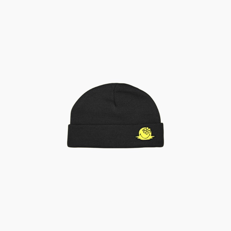 MELTING SMILEYWORLD BEANIE | BLACK