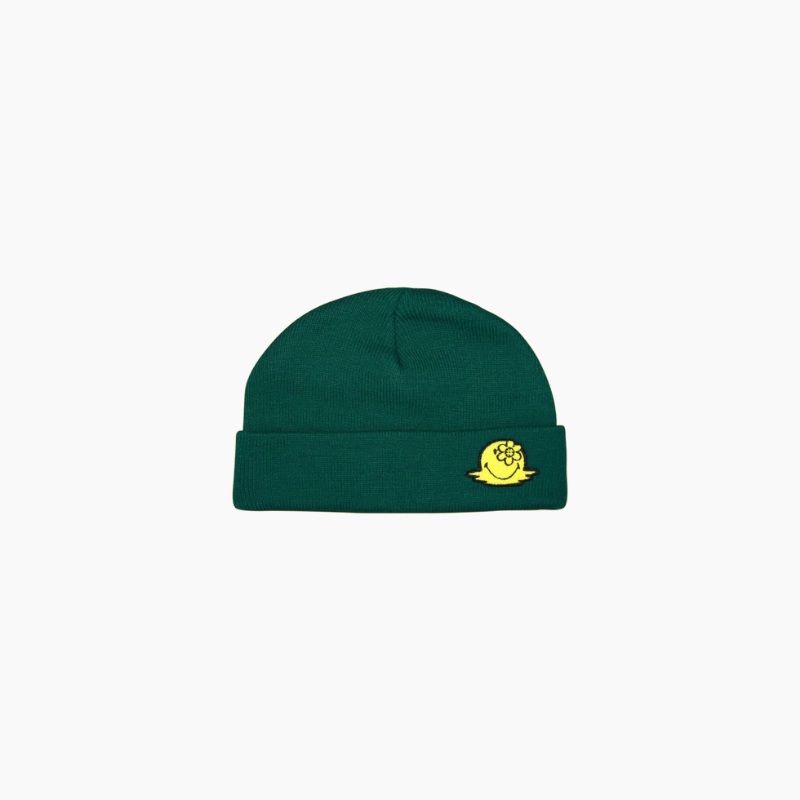 MELTING SMILEYWORLD BEANIE | DARK GREEN