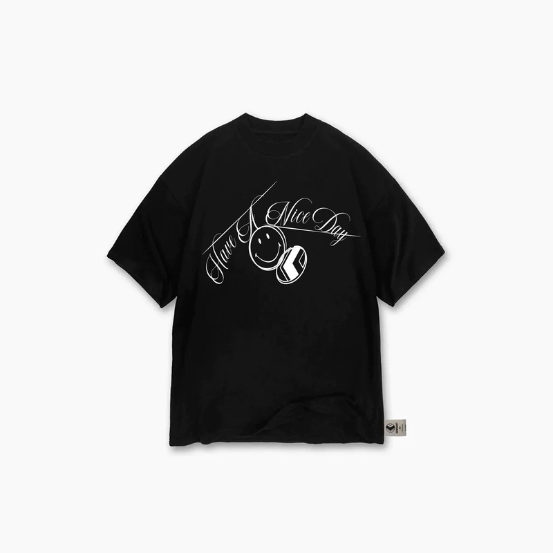 NU x Smiley Nice Day Tshirt | Black