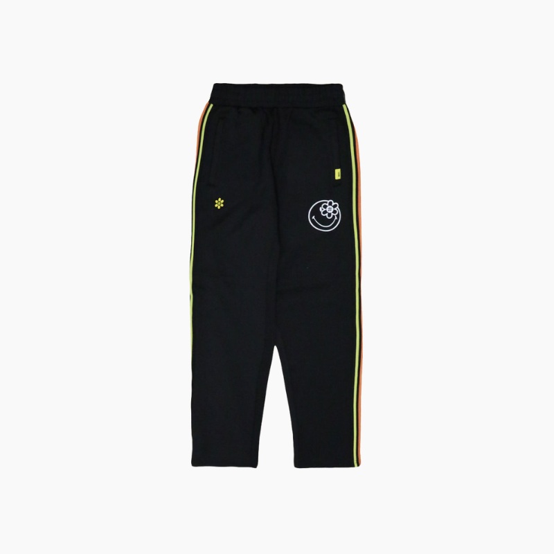 SMILEYWORLD RAINBOW TRACK PANTS | BLACK