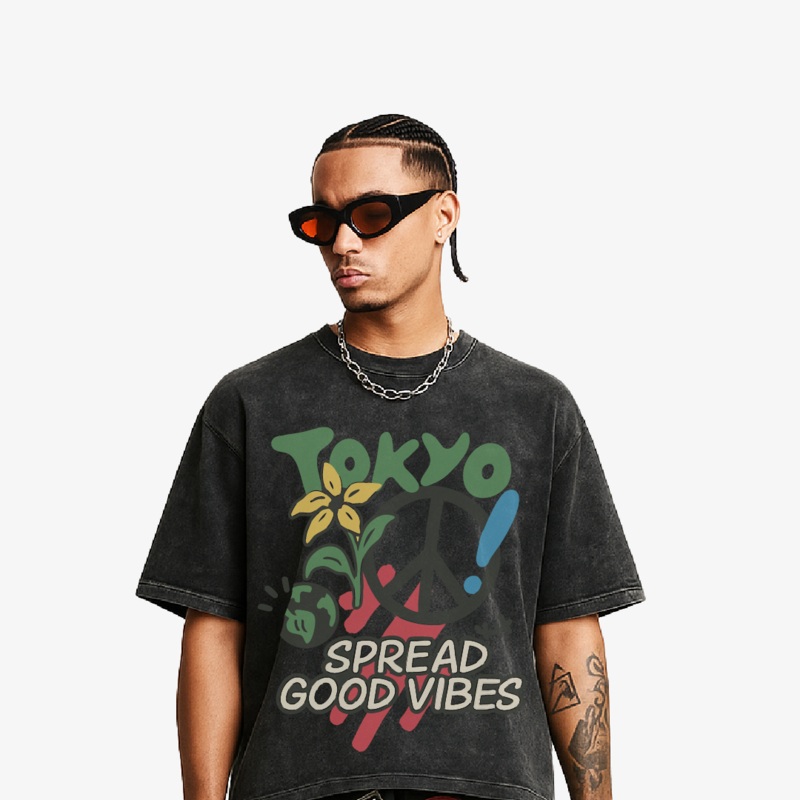 TOKYO VIBES TEE | WASHED TEE|XS|S|M|L|XL
