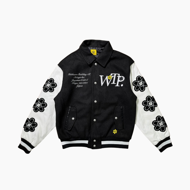 WTP PANDA Varsity Jacket | Black