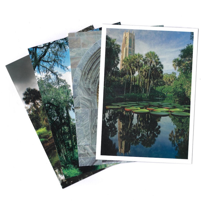 Postcards – Small|Azaleas|Founder’s Room|Brass Door|Giant Lily Pads|Tower Sundial|Stormy Tower|Daytime Tower|Tower Moon|Tower Stars