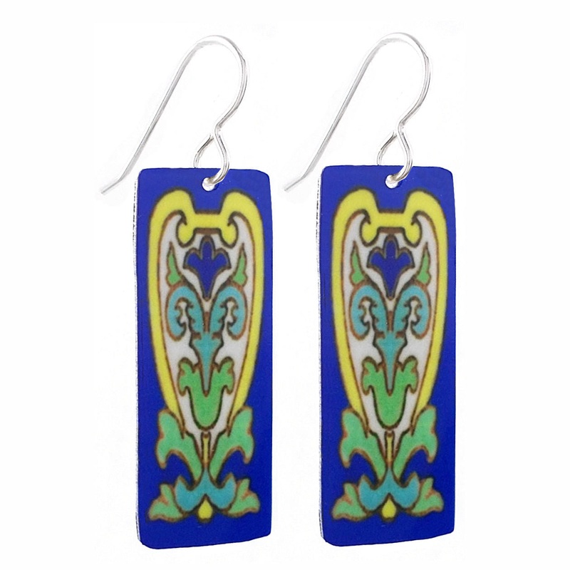 Retreat Earrings – Blue Rectangle