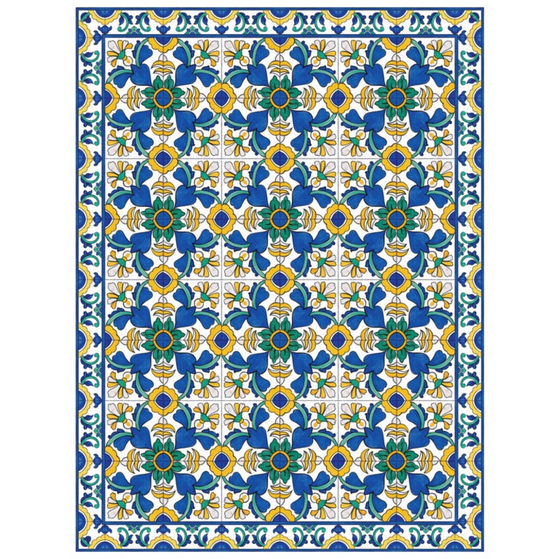 Vinyl Rugs – El Retiro Blue Tile