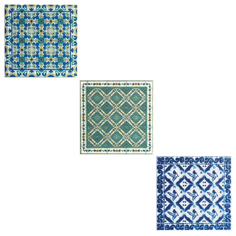 El Retiro Slate Magnets|Bird Tile|Blue Tile|Green Tile