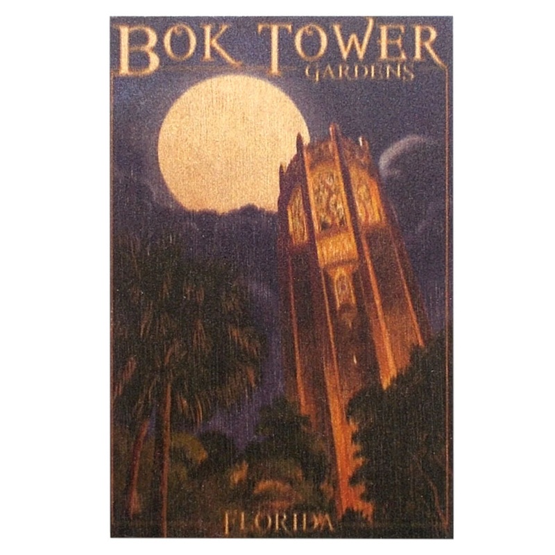 Magnet – Nighttime Tower on Wood
