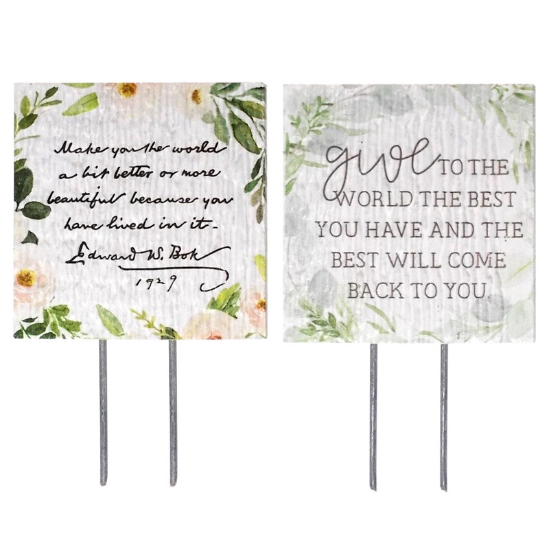 Plant Thoughts Garden Stakes|Make You The World|Give To The World