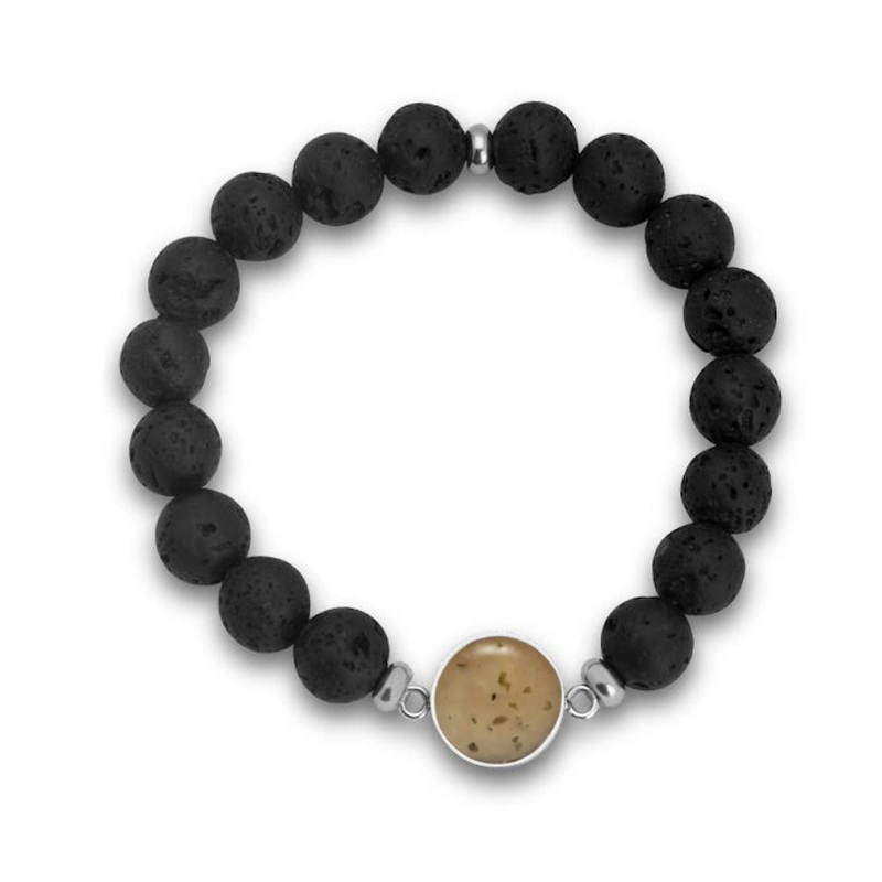 Round Beaded Bracelet – Lava