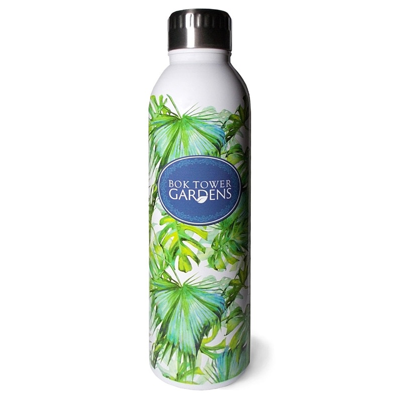 Steel Drink Bottle – Bok Tower Palm Leaves